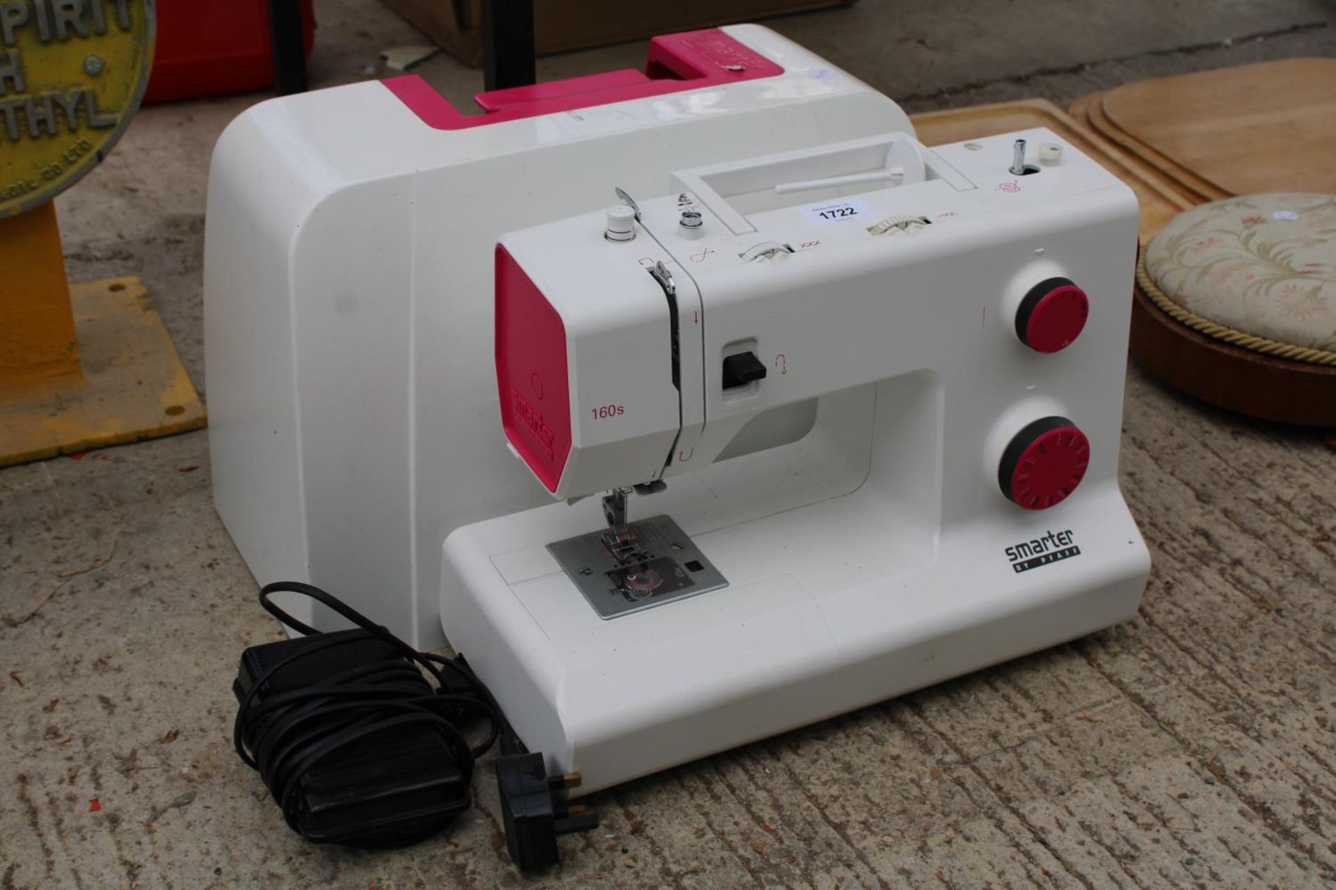 A SMARTER BY PFAFF ELECTRIC SEWING MACHINE WITH FOOT PEDAL AND CARRY CASE - Image 2 of 2