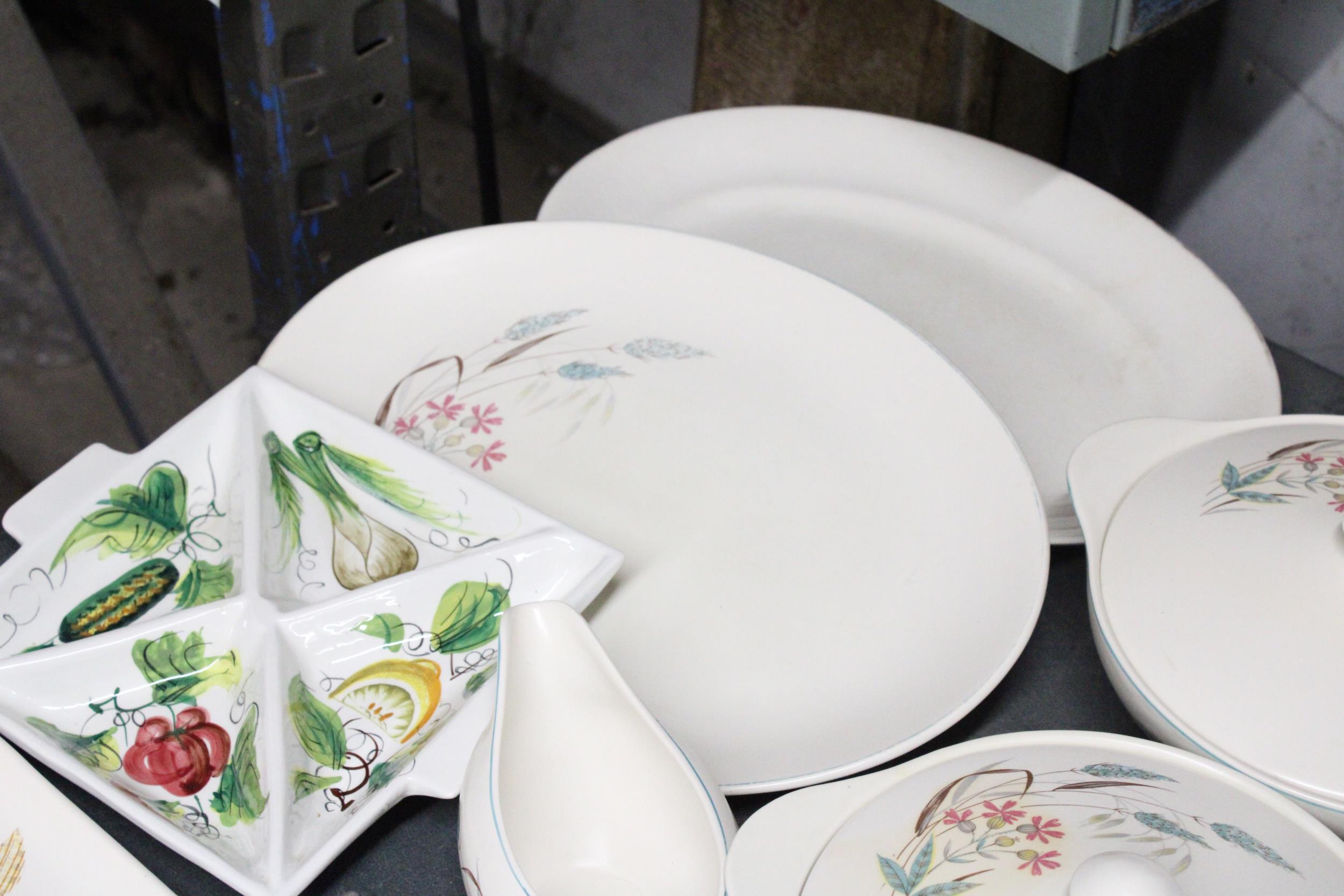 A QUANTITY OF DINNERWARE TO INCLUDE, J G MEAKIN SERVING DISHES AND PLATES, NIBBLES PLATES, A ROYAL - Image 4 of 6