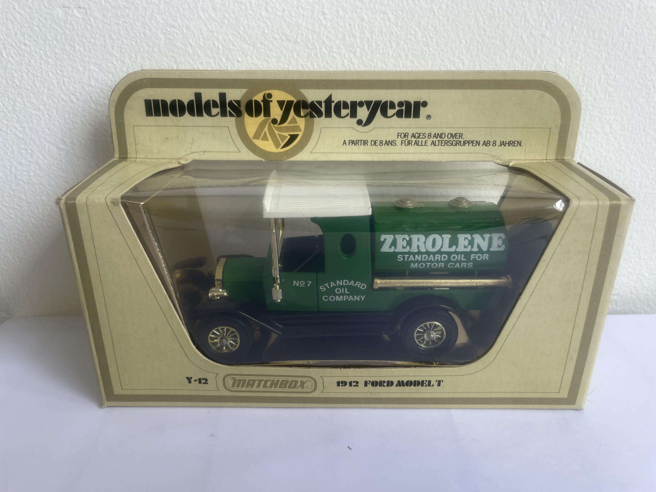 A BOXED MODELS OF YESTERYEAR ZEROLENE STANDARD OIL FOR CARS 1912 FORD MODEL T