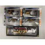FIVE BOXED CARARAMA CONSTRUCTION VEHICLES 1:87 SCALE