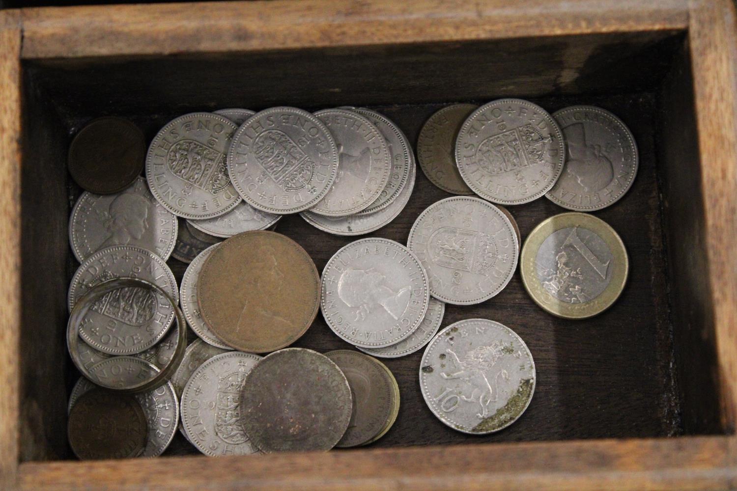 A COLLECTION OF PRE-DECIMAL COINS IN BOXES TO INCLUDE PENNIES, ETC - Image 2 of 6