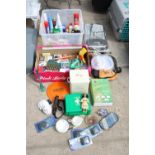 AN ASSORTMENT OF ITEMS TO INCLUDE PUZZLES, CLEANING PRODUCTS AND CERAMICS ETC
