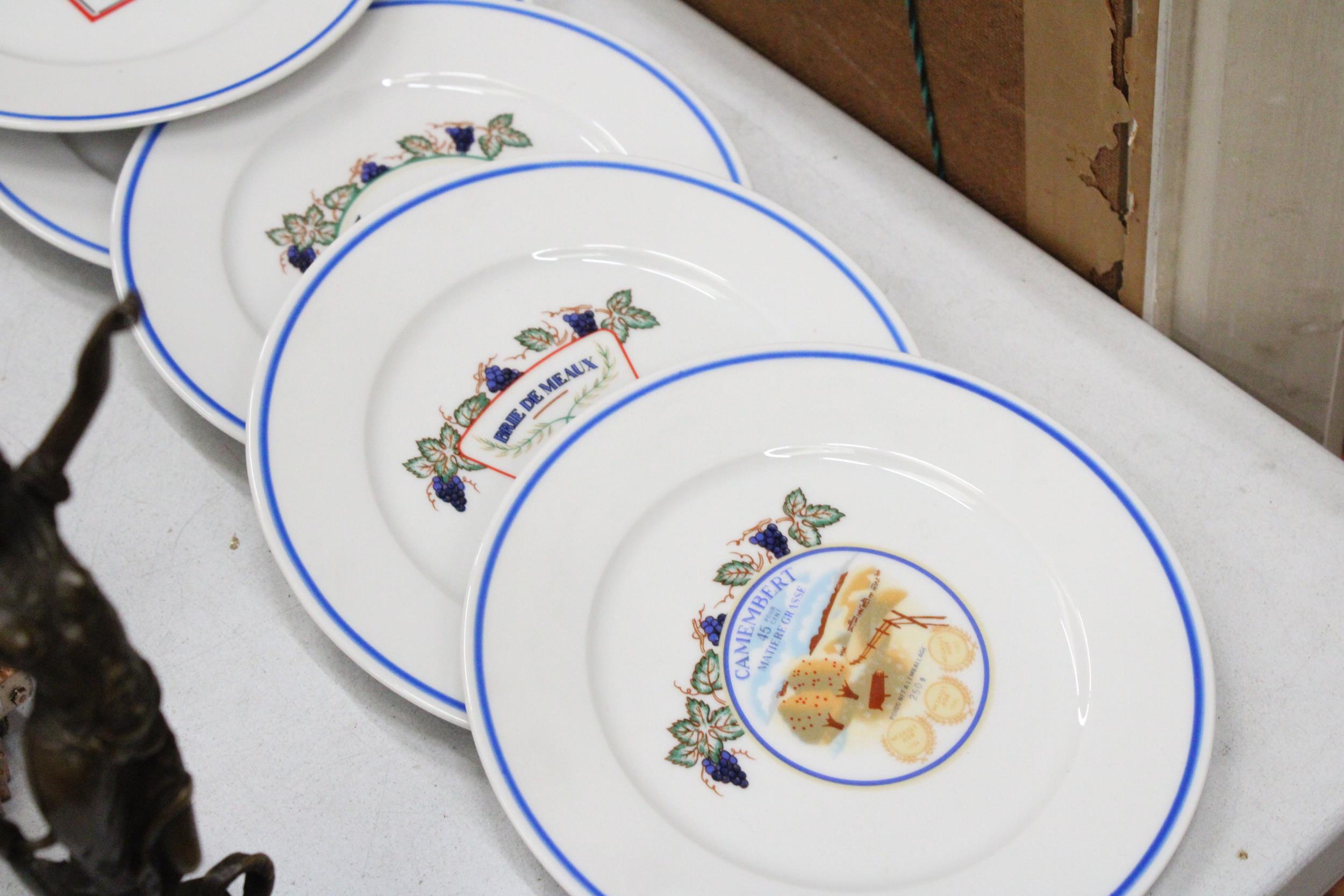 SIX FRENCH CHEESE PLATES PLUS A ANGLO/FRENCH CERAMIC CHEESEBOARD - Image 6 of 6