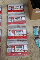 FOUR AS NEW AND BOXED WIRELESS HOME ALARM SYSTEMS