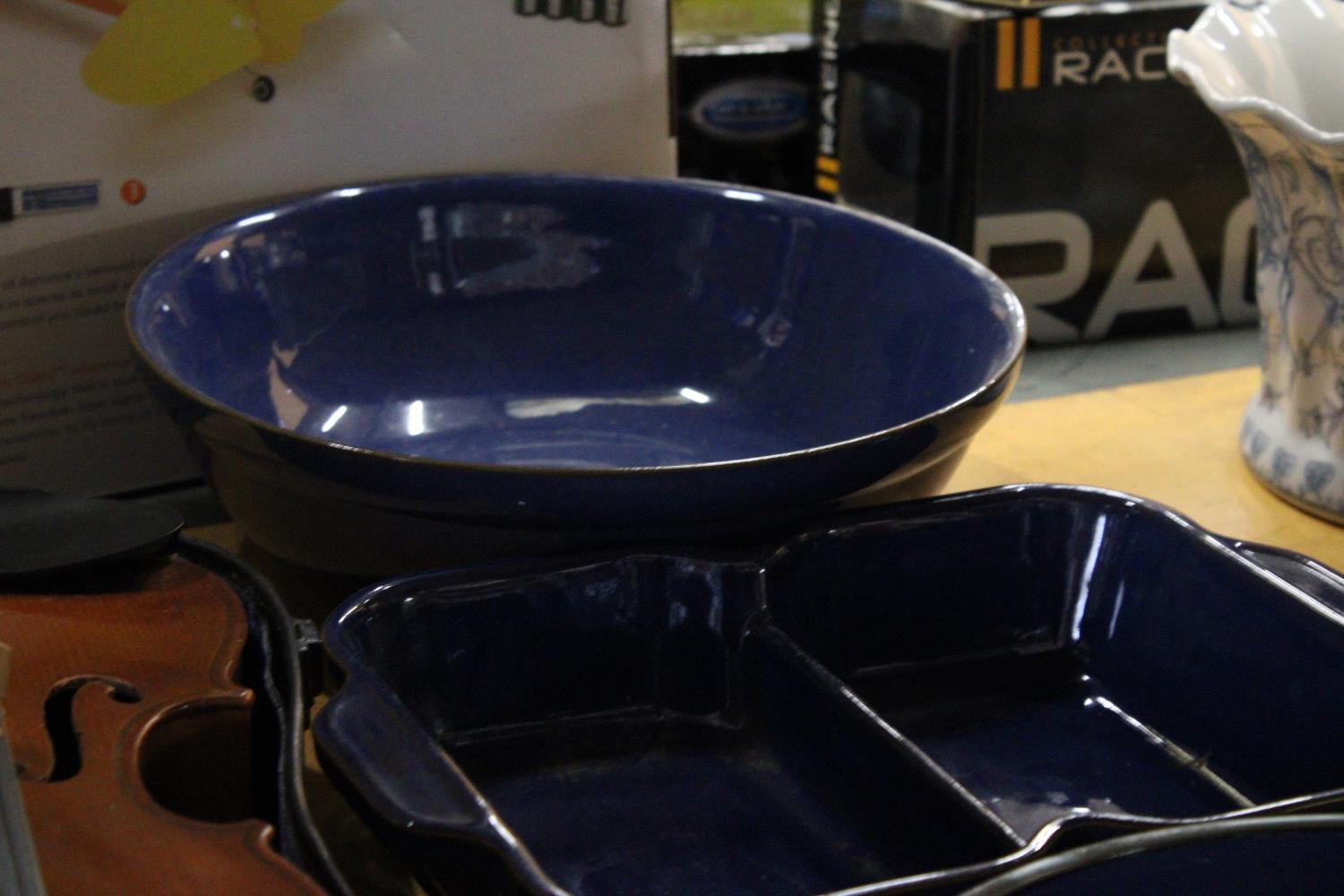 FIVE LARGE PIECES OF DENBY, BLUE, OVEN DISHES - Image 4 of 4