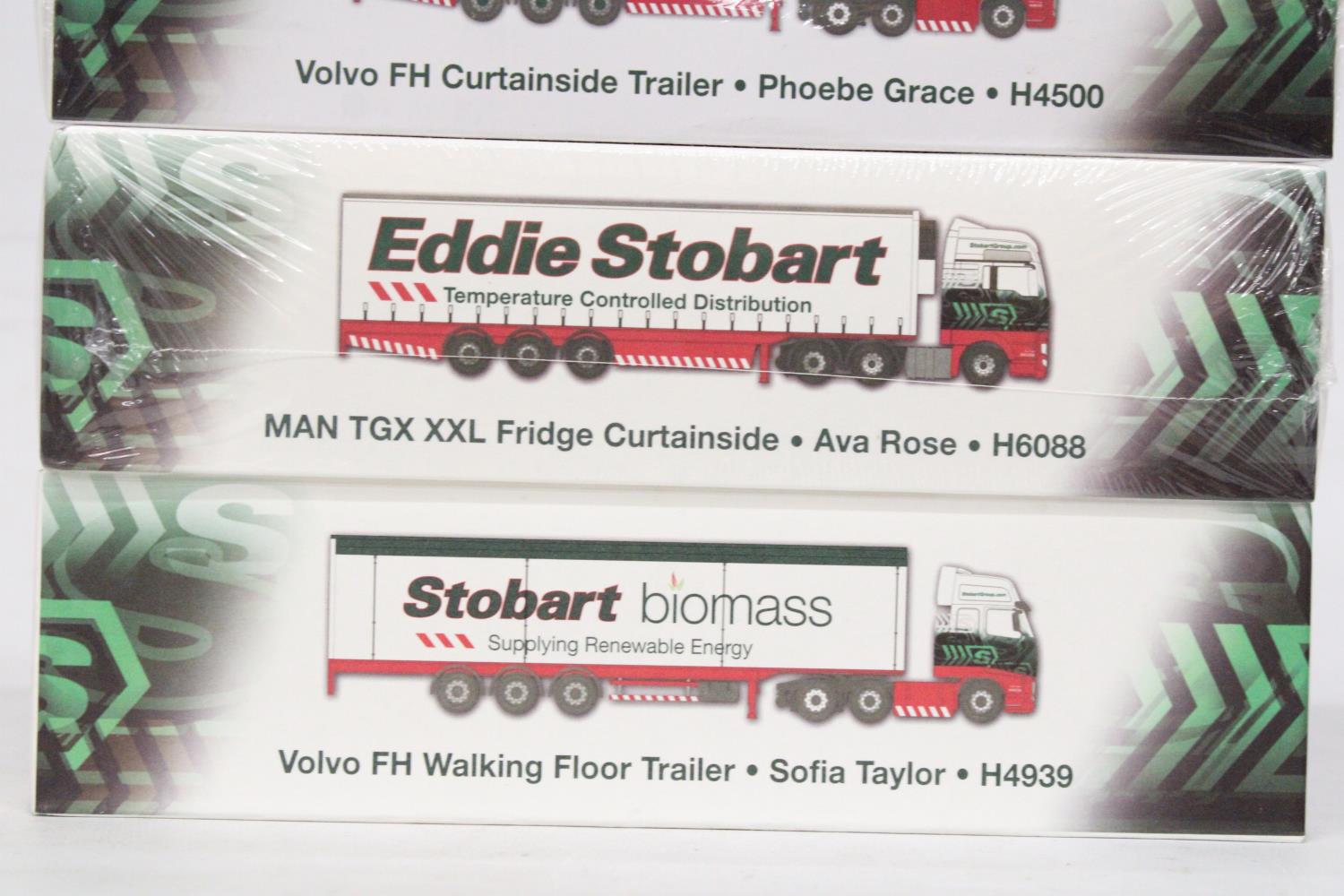 FOUR AS NEW BOXED EDDIE STOBART NAMED WAGONS TO INCLUDE TWO VOLVO FH WALKING FLOORS, A MAN TGX XXL - Image 2 of 6