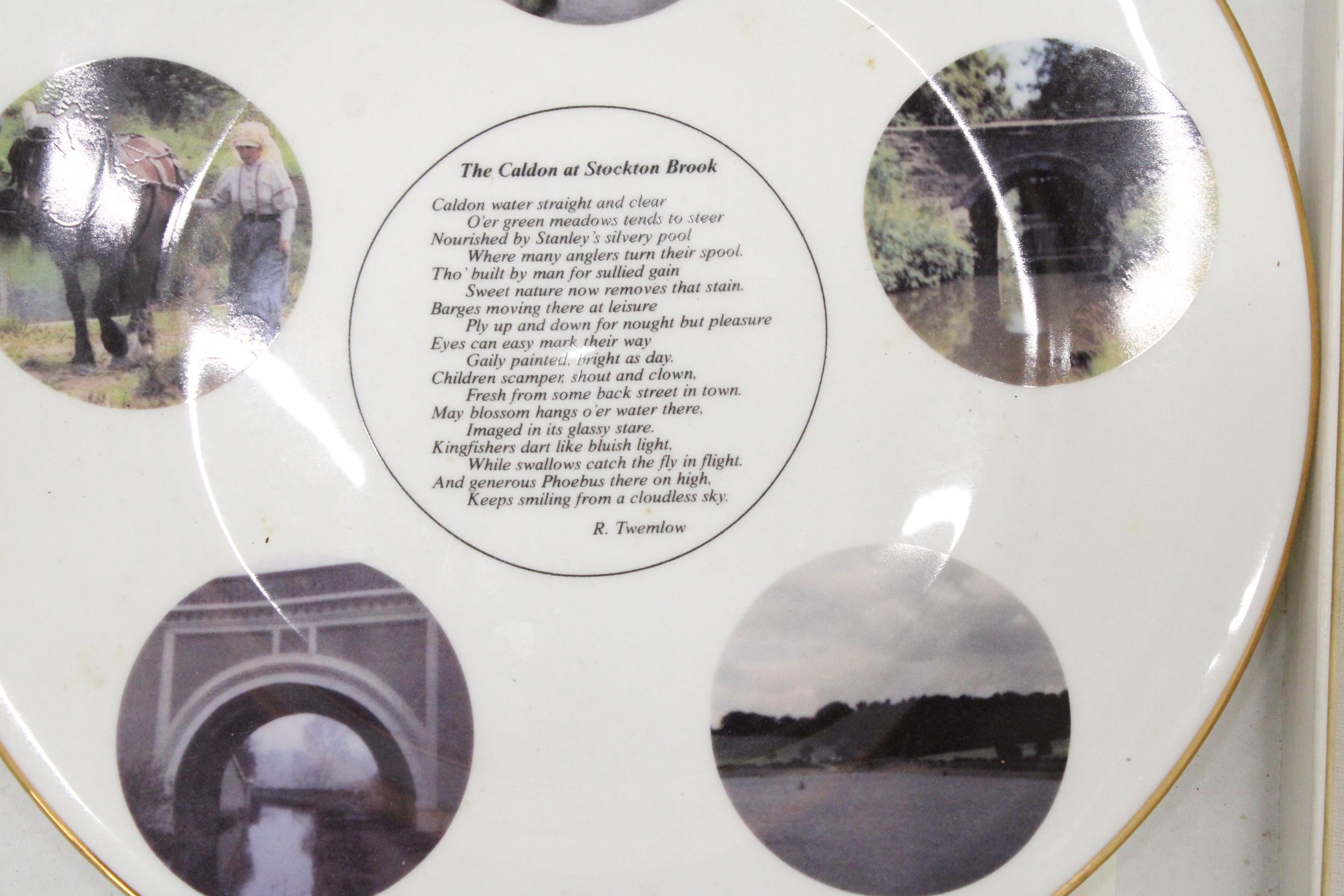 A NO. 1, LIMITED EDITION, 'BRITISH WATERWAYS' BY GLADSTONE POTTERY, CABINET PLATE, BOXED WITH - Image 4 of 7