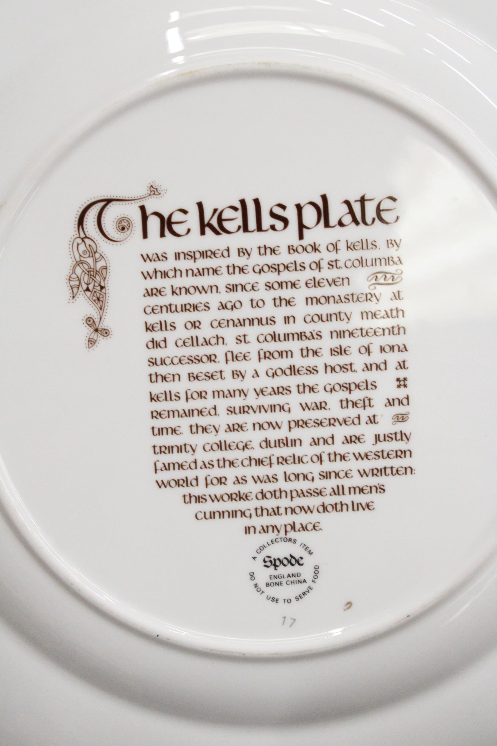 A SELECTION OF SIX SPODE PLATES TO INCLUDE THE KELLS PLATE, THE DURROW PLATE ETC PLUS A SPODE THE - Image 6 of 6