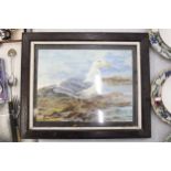 A 1970S WATERCOLOUR "THE HERRING GULL" SIGNED G.D.JOHNS