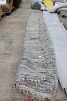 A BELIEVED AS NEW MADE IN INDIA HAND WOVEN NATURAL DENIM RUG (275CM x365CM)