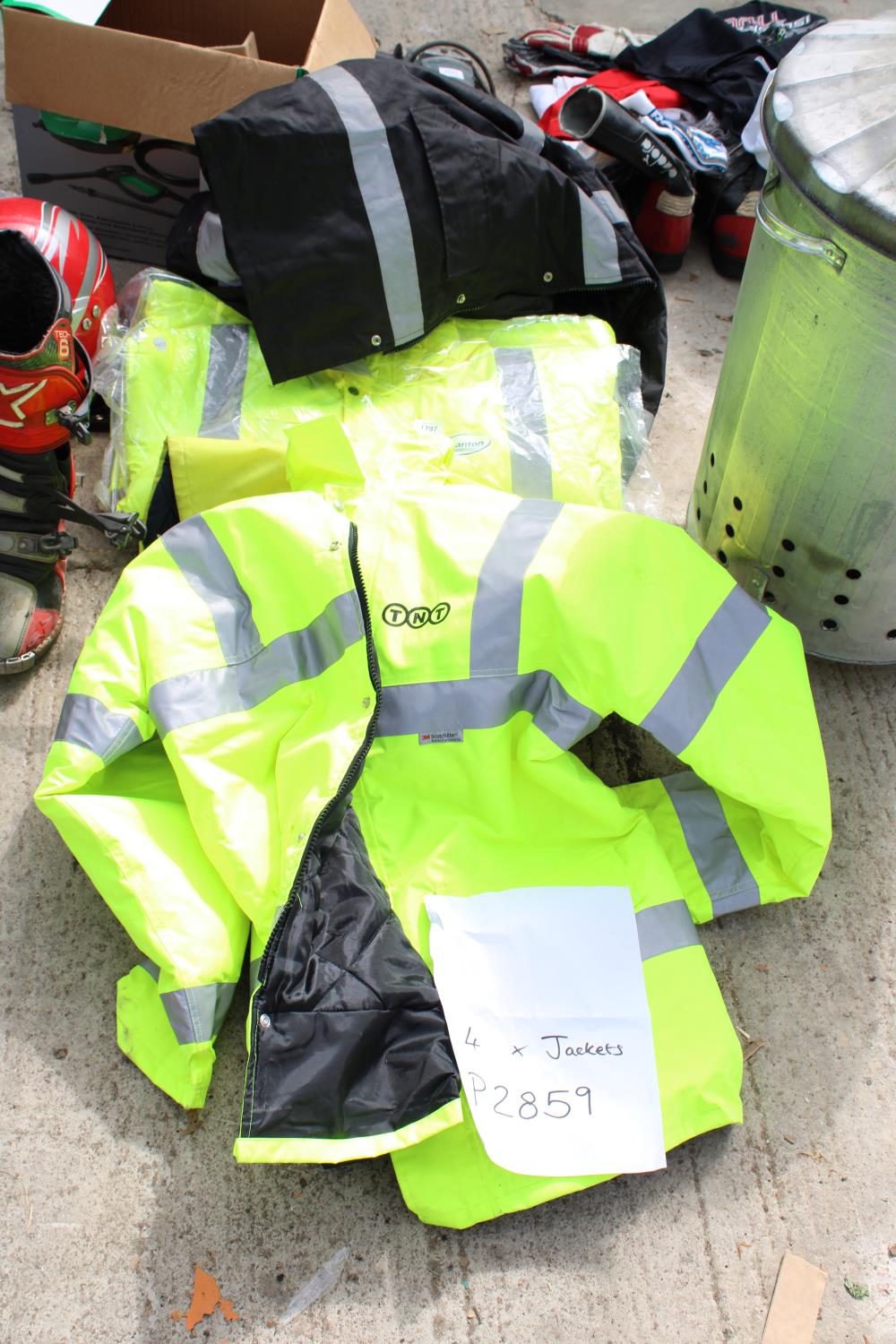 FOUR HI-VIZ JACKETS