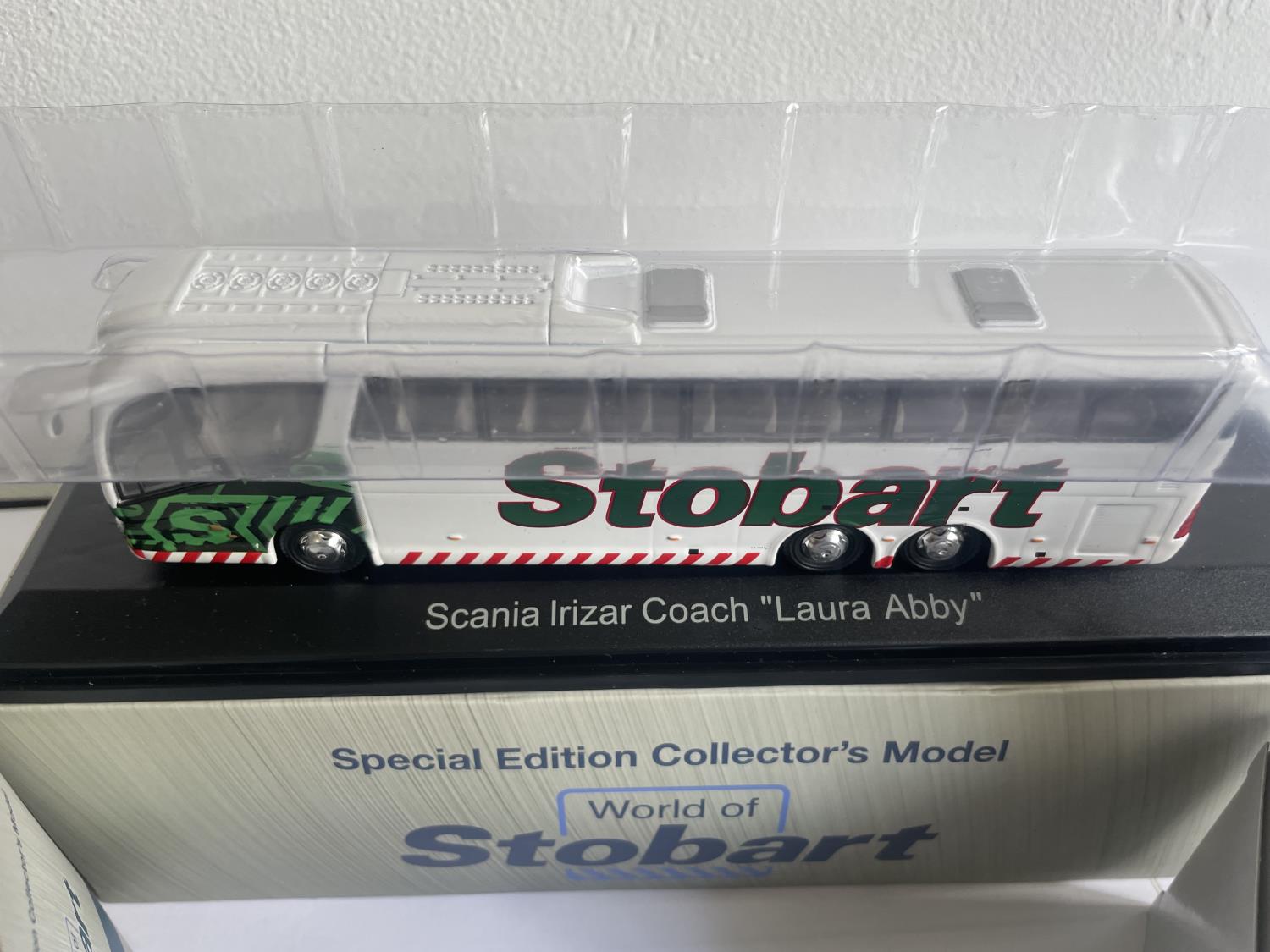 FOUR BOXED STOBART VEHICLES TO INCLUDE TWO COACHES (WITH COA) AND TWO HORSE BOXES - Image 2 of 7