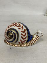 A ROYAL CROWN DERBY SNAIL (SECOND)