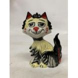 A LORNA BAILEY HAND PAINTED AND SIGNED CAT SHAGGY