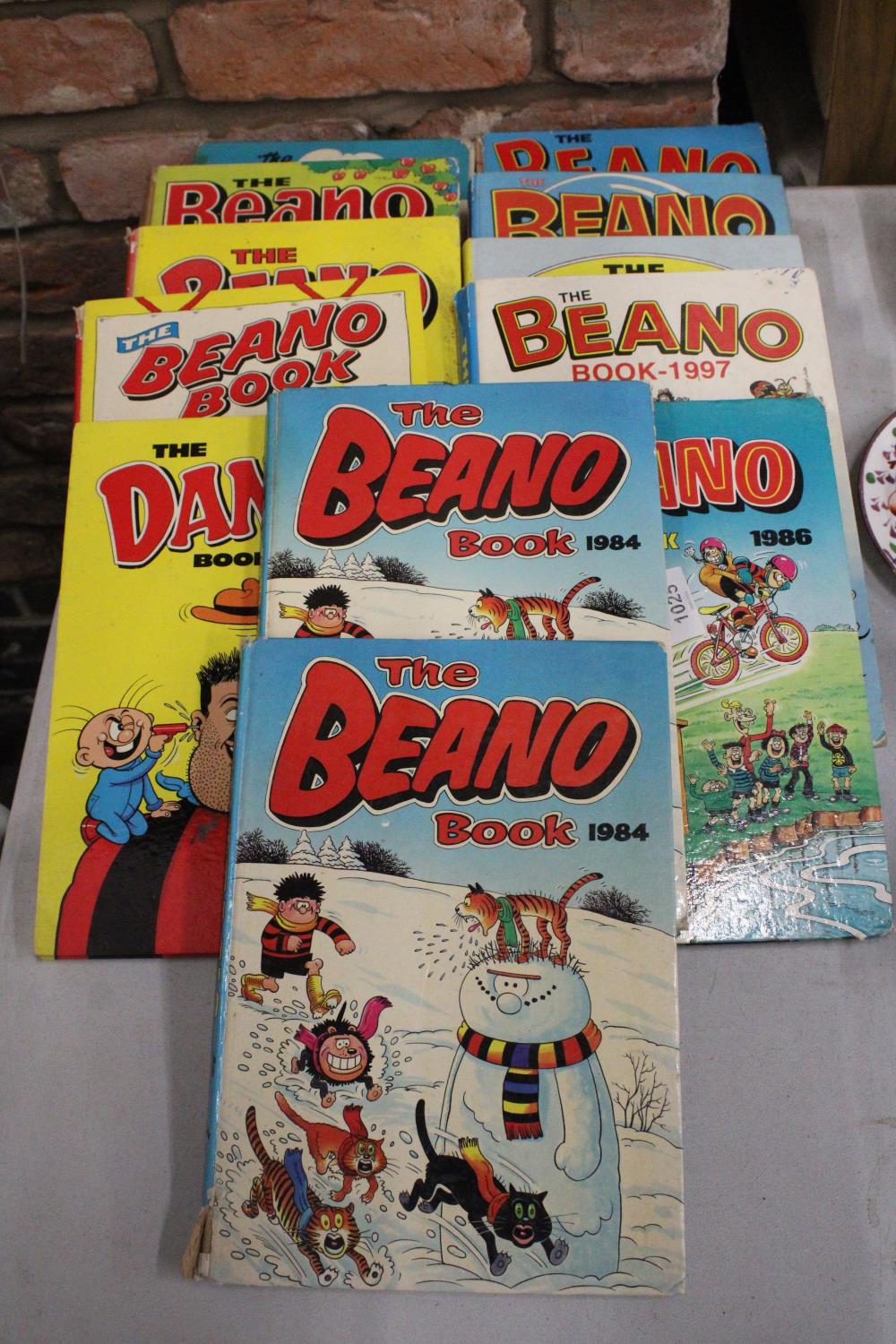 ELEVEN BEANO ANNUALS AND ONE DANDY - 1972 - 1997