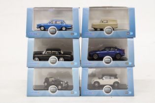 SIX VARIOUS AS NEW AND BOXED OXFORD AUTOMOBILE COMPANY VEHICLES