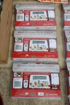 THREE AS NEW AND BOXED WIRELESS HOME ALARM SYSTEMS