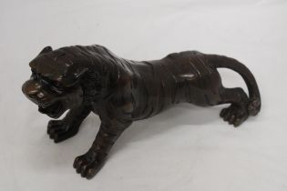 A LARGE BRONZE JAPANESE TIGER