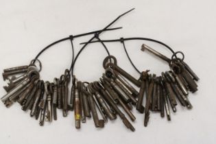 THREE SETS OF VINTAGE KEYS