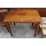 A VICTORIAN STYLE KITCHEN TABLE - 39 X 29 INCH