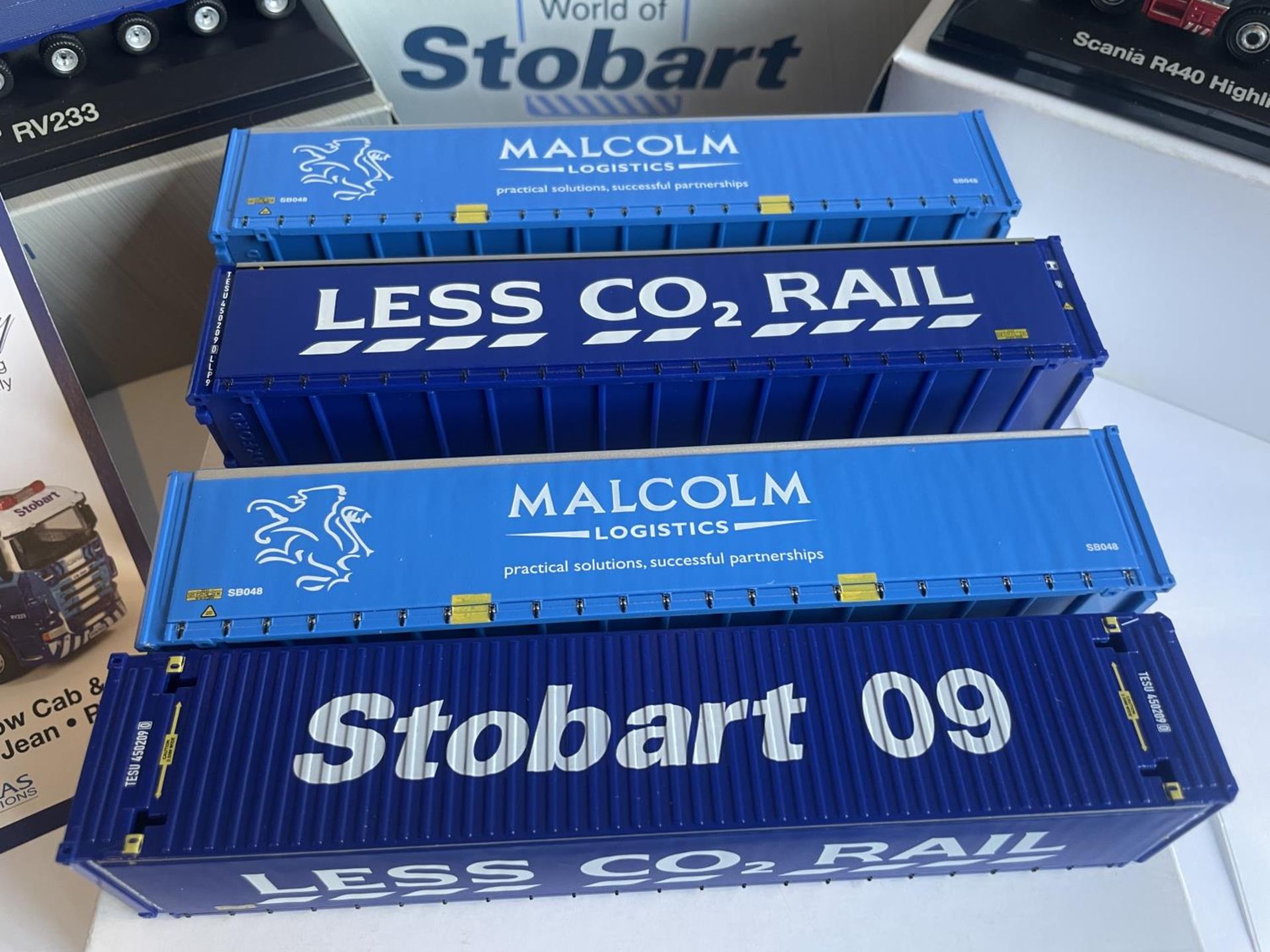 THREE BOXED STOBART WAGONS (ONE WITH COA) AND FOUR CONTAINERS - Image 5 of 5