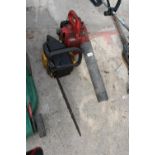 A PETROL LEAF BLOWER AND A FURTHER PETROL CHAINSAW