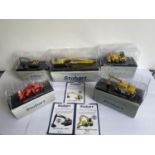 FIVE BOXED STOBART MODELS OF VARIOUS EXCAVATORS SOME THREE WITH COA