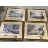 FOUR, KEN ZYLLA, FRAMED PRINTS OF GAME BIDS IN VARIOUS SETTINGS, EACH WITH 'NORTH AMERICAN GAME BIRD