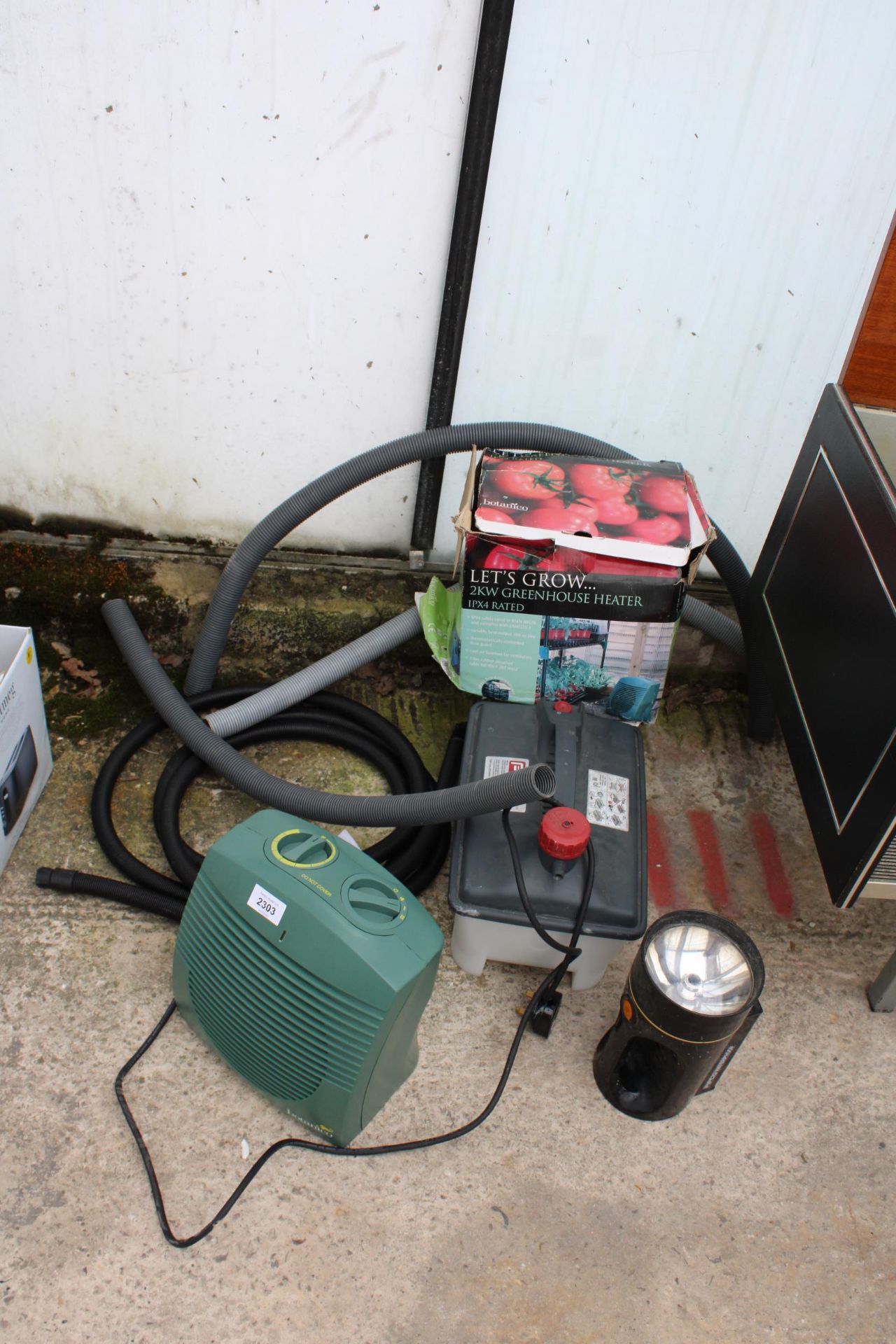 A GREENHOUSE HEATER AND A WALL PAPER STRIPPER