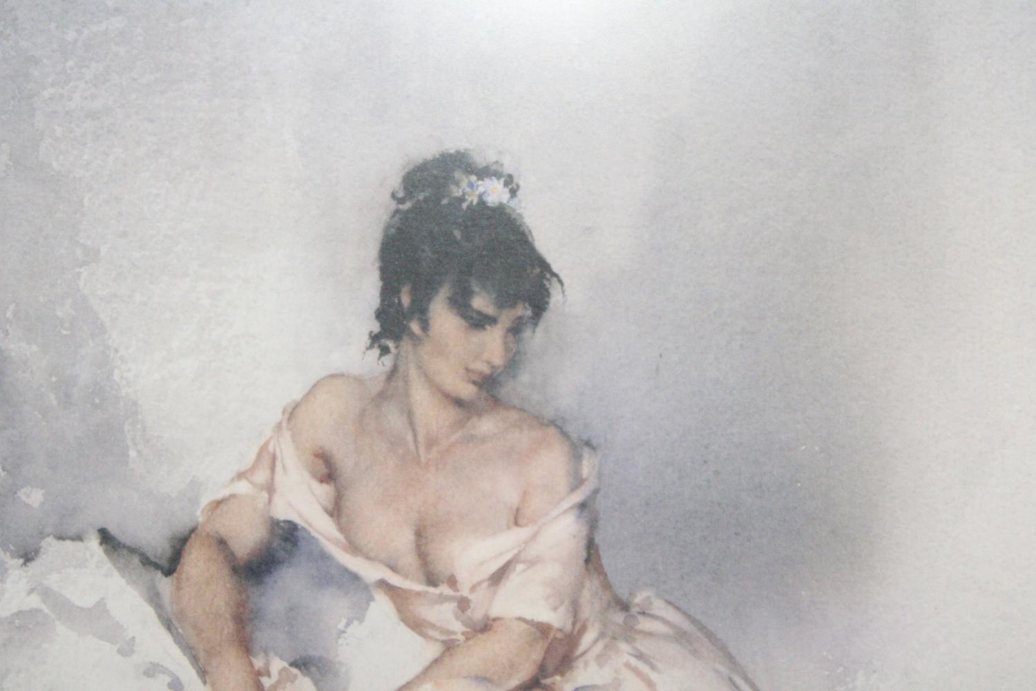 A FRAMED WILLIAM RUSSELL-FLINT UNSIGNED LIMITED EDITTION PRINT (457/573) OF LADY WITH PLANTS - Image 2 of 4