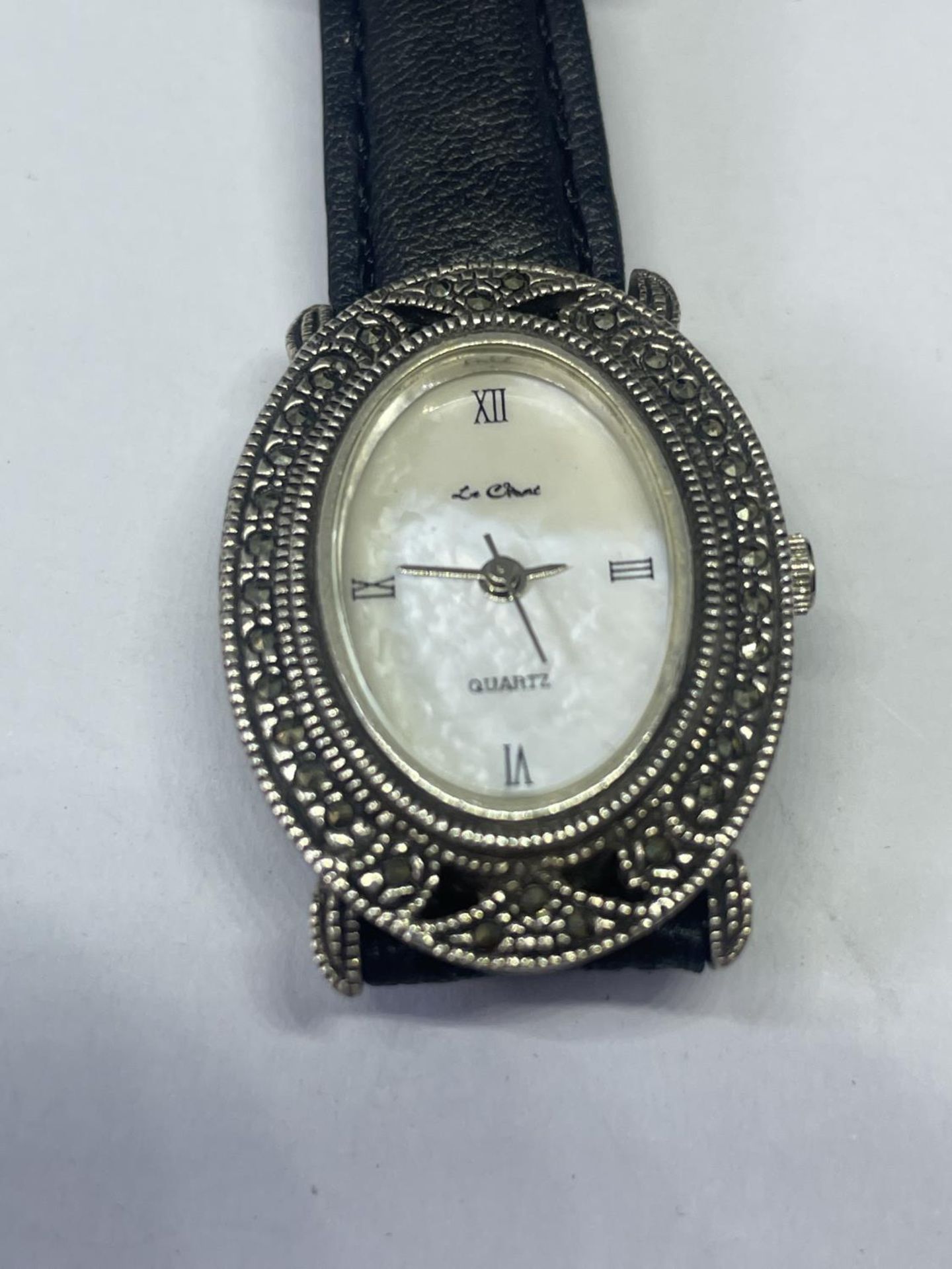 A SILVER WRIST WATCH - Image 2 of 3