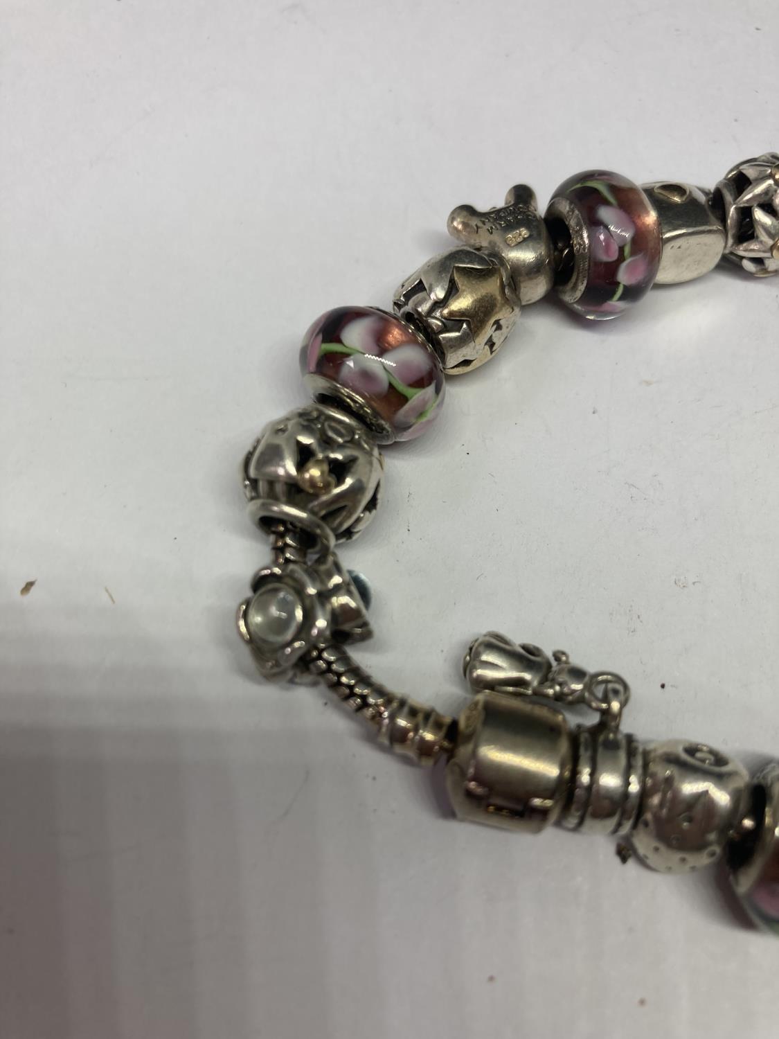 A SILVER PANDORA STYLE BRACELET - Image 2 of 5