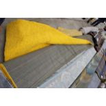A BELIEVED AS NEW MADE IN TURKEY YELLOW SHAGGY RUG (370CM x 460CM)
