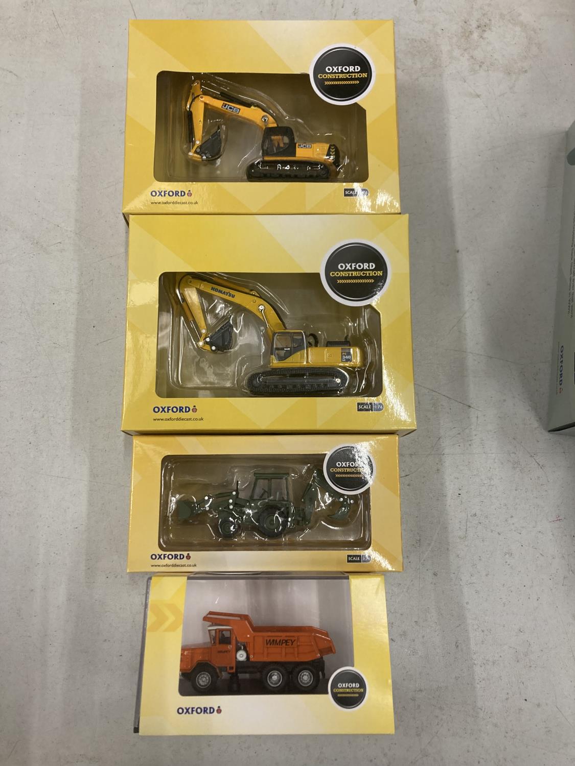 FOUR BOXED OXFORD CONSTRUCTION SERIES VEHICLES
