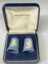 TWO WEDGWOOD THIMBLES IN A PRESENTATION BOX
