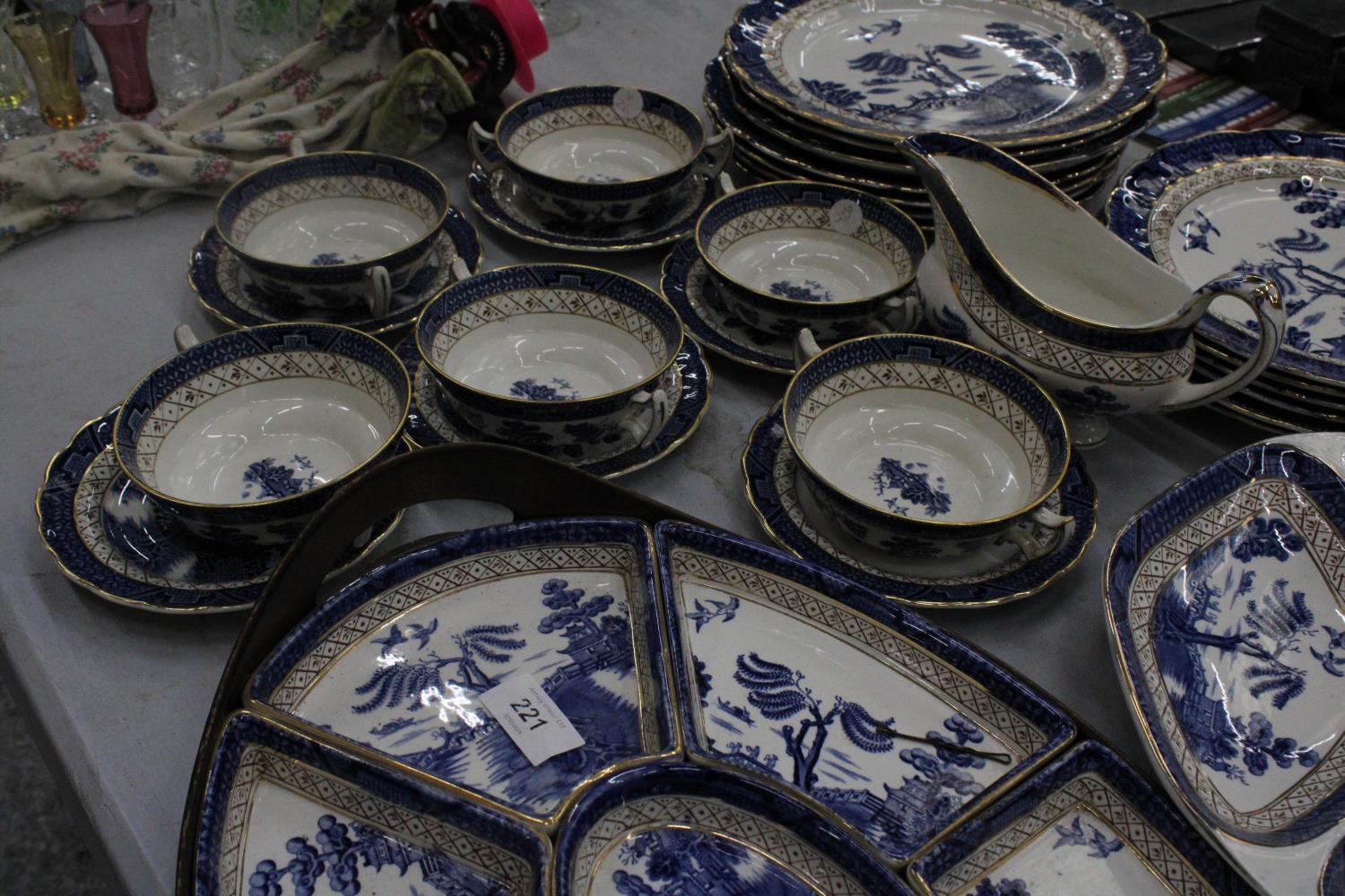 A LARGE QUANTITY OF BOOTH'S, 'REAL OLD WILLOW' DINNER WARE TO INCLUDE VARIOUS SIZES OF PLATES, - Image 3 of 3
