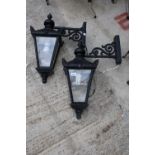 A PAIR OF HYDE COURTYARD ADVERTISING LIGHTS