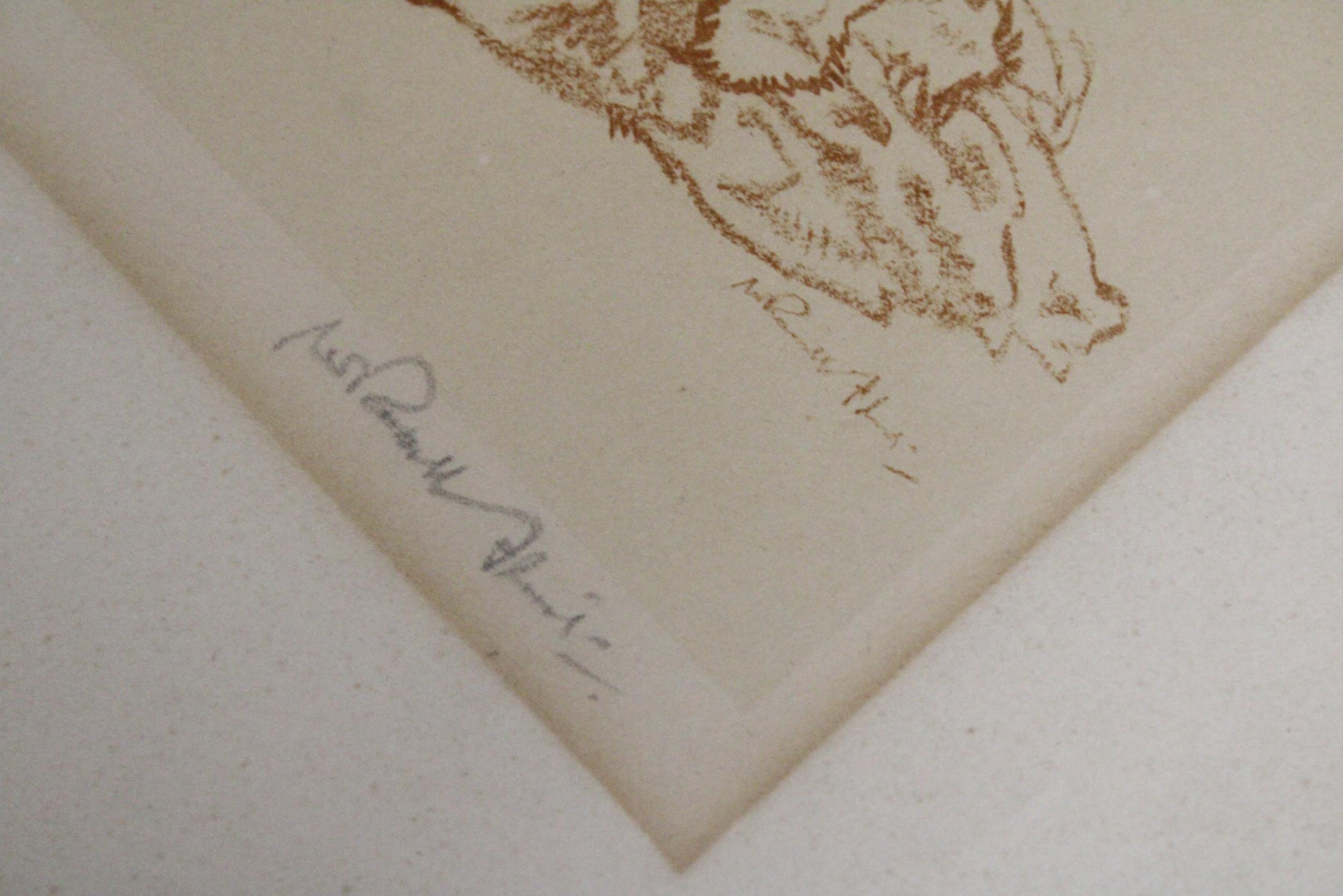 A PENCIL SIGNED SIR WILLIAM RUSSELL FLINT CHALK PRINT - Image 4 of 5