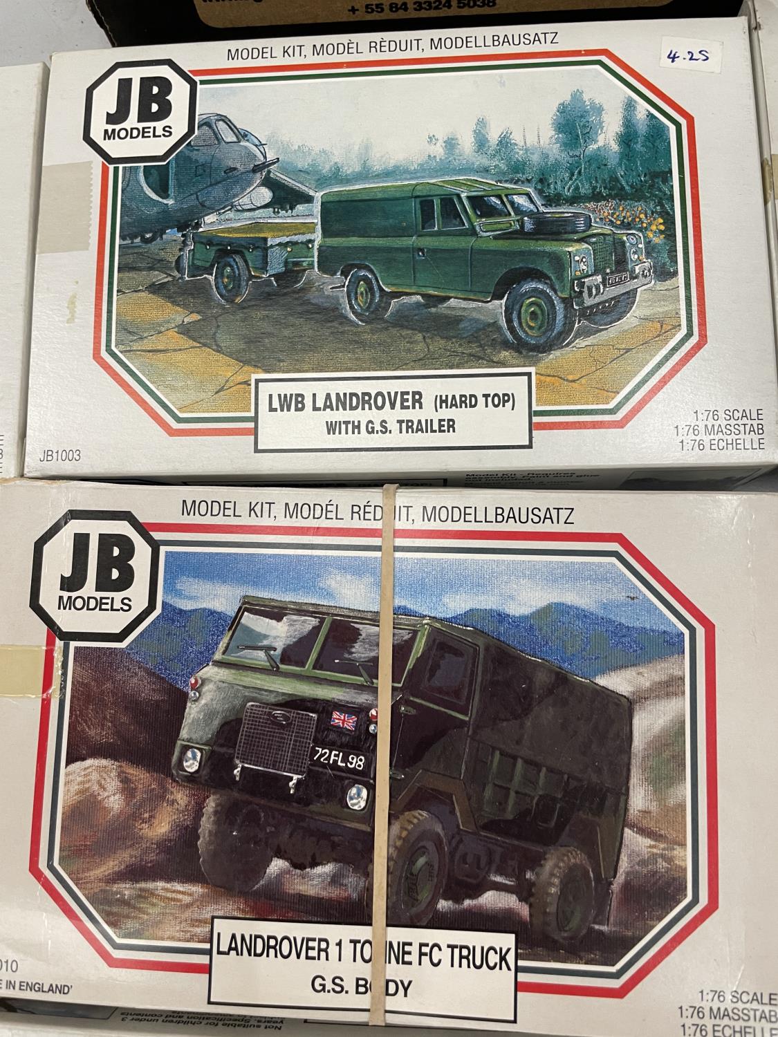 FOURTEEN BOXED JB MODELS MILITARY VEHICLE KITS 1:76 SCALE - Image 3 of 8