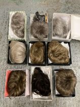 TEN BOXED WIGS TO INCLUDE SMART FACE AND STIMULATE TOGETHER WITH CARE INSTRUCTIONS