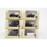 SIX AS NEW AND BOXED OXFORD MILITARY VEHICLES