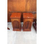 A PAIR OF VICTORIAN MAHOGANY POT CUPBOARDS