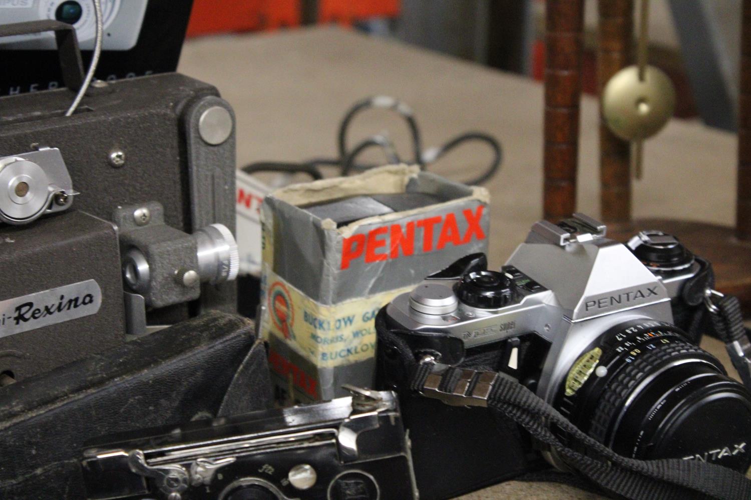 A PENTAX ME SUPER CAMERA, OLYMPUS M700 ALL WEATHER, MINI REXINA CINE CAMERA, SIGNETTE, PLUS A - Image 6 of 6