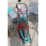 A BOSCH ROTAK 37 ELECTRIC LAWN MOWER WITH GRASS BOX