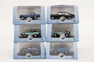 SIX VARIOUS AS NEW AND BOXED OXFORD AUTOMOBILE COMPANY VEHICLES