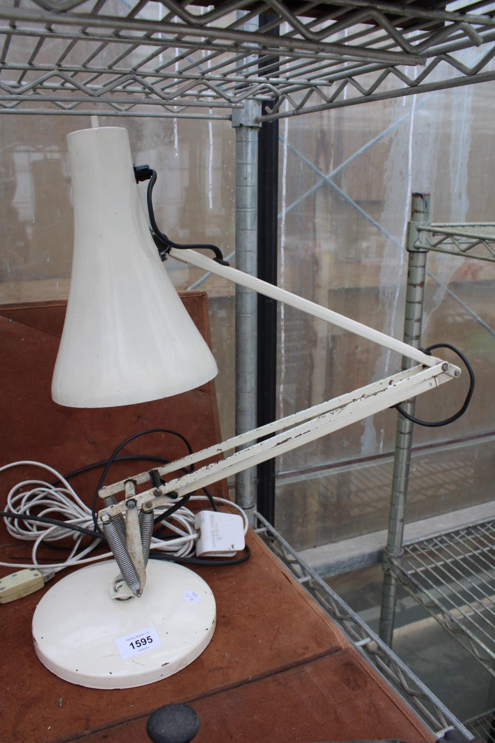 A RETRO WHITE ANGLE POISE LAMP