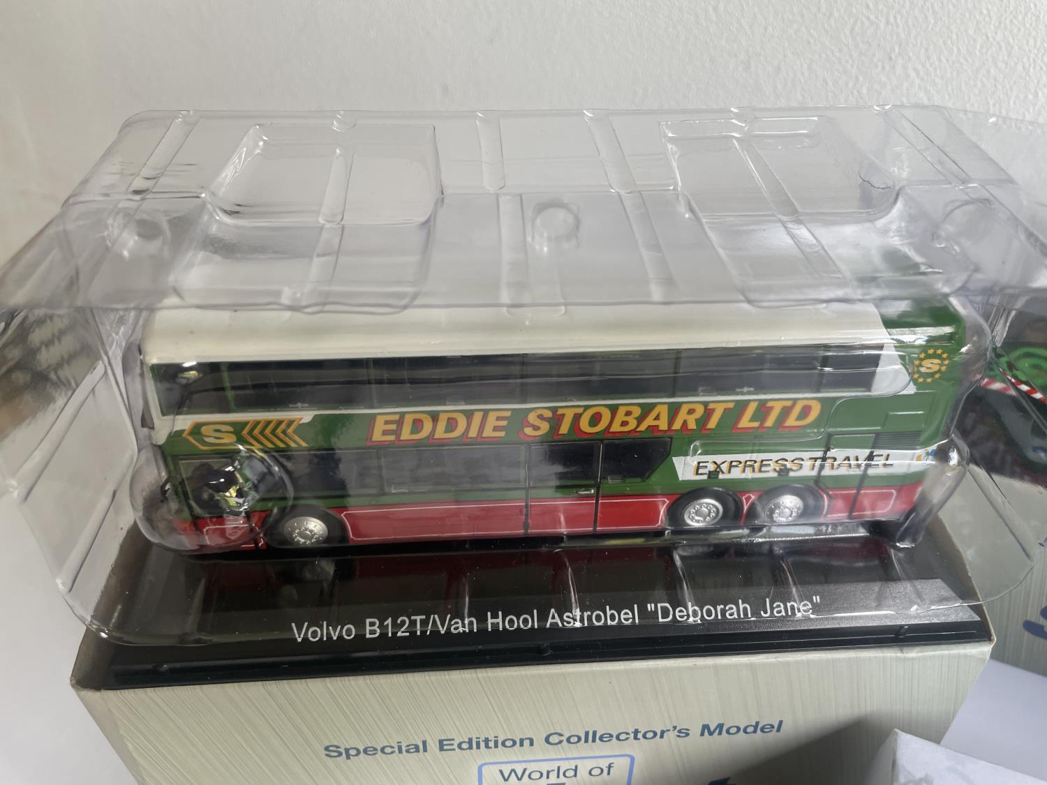 FOUR BOXED STOBART VEHICLES TO INCLUDE TWO COACHES (WITH COA) AND TWO HORSE BOXES - Image 5 of 7