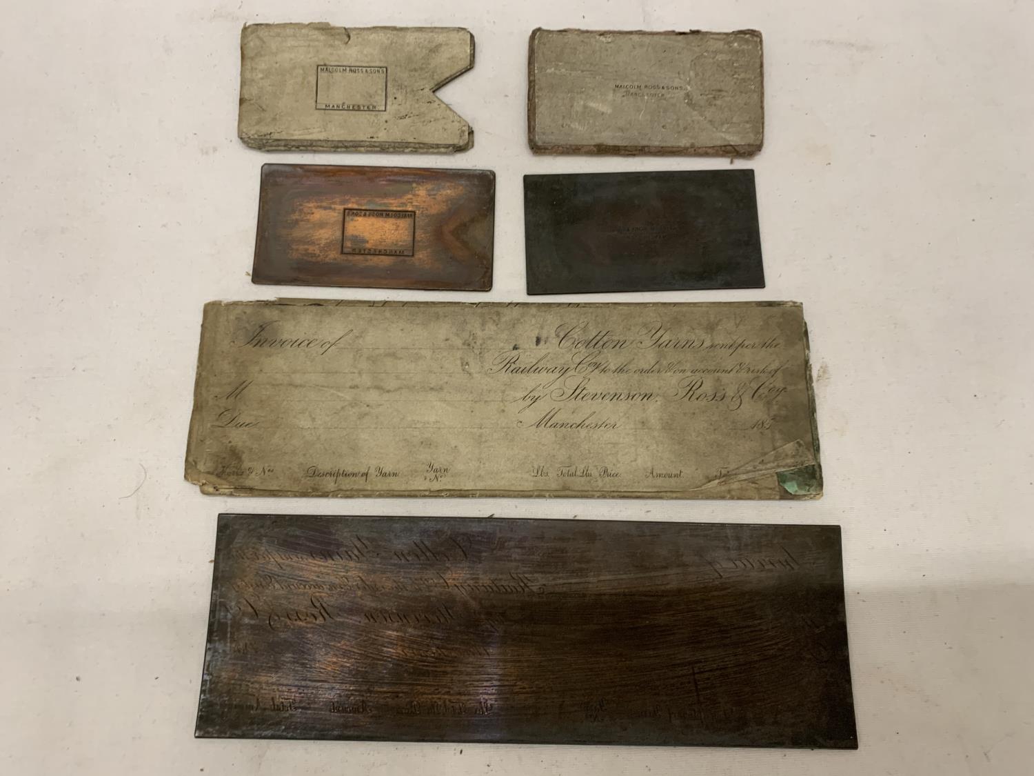 A COLLECTION OF COPPER NAME PLATES - Image 6 of 7