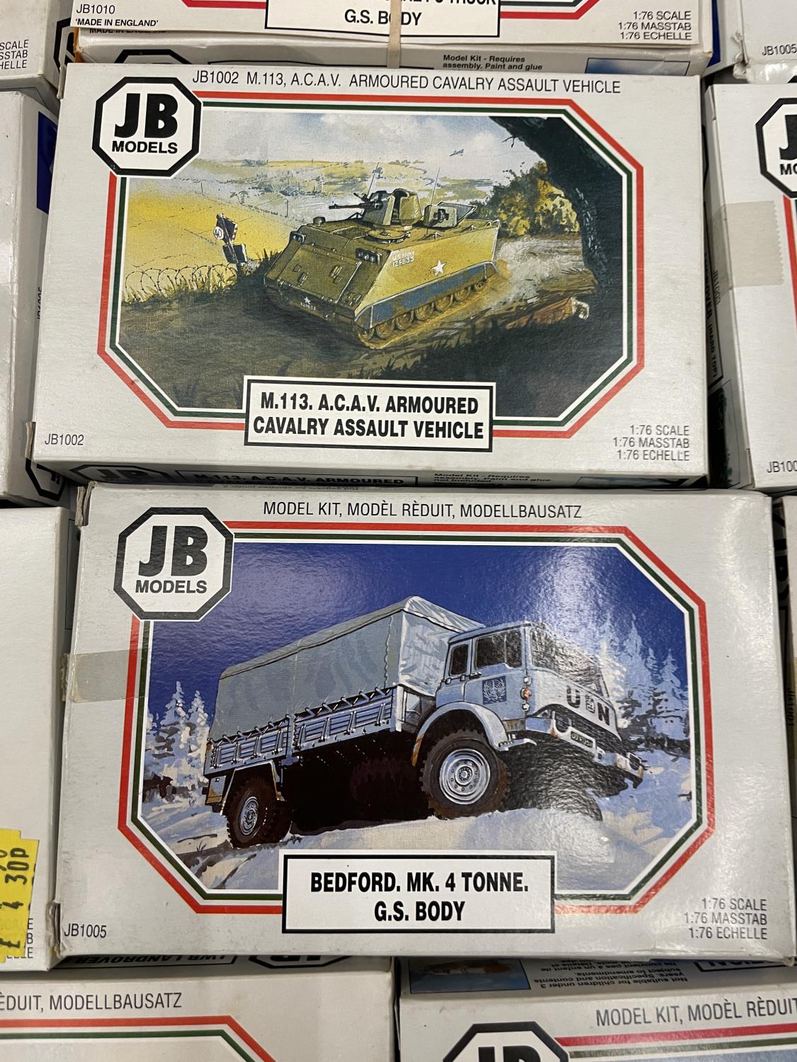 FOURTEEN BOXED JB MODELS MILITARY VEHICLE KITS 1:76 SCALE - Image 6 of 8