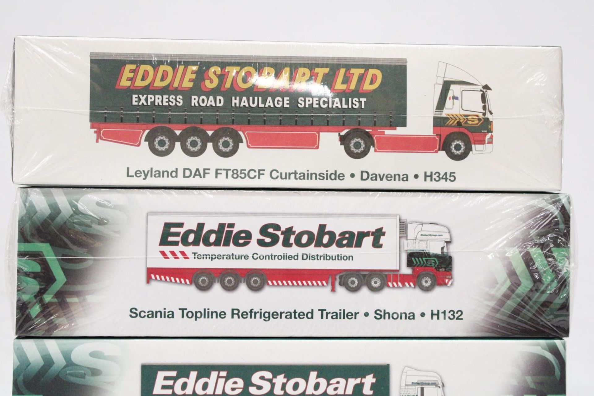 FOUR AS NEW BOXED EDDIE STOBART NAMED WAGONS TO INCLUDE A SCANIA TOPLINE REFRIGERATED TRAILER, A - Image 4 of 6